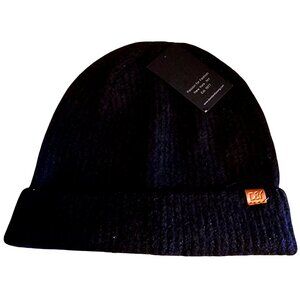 David & Young Black Knit Cuffed‎ Beanie Hat Warm Winter Style Unisex